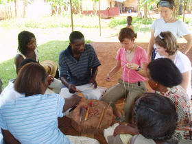 Bead making workshop in Ghana